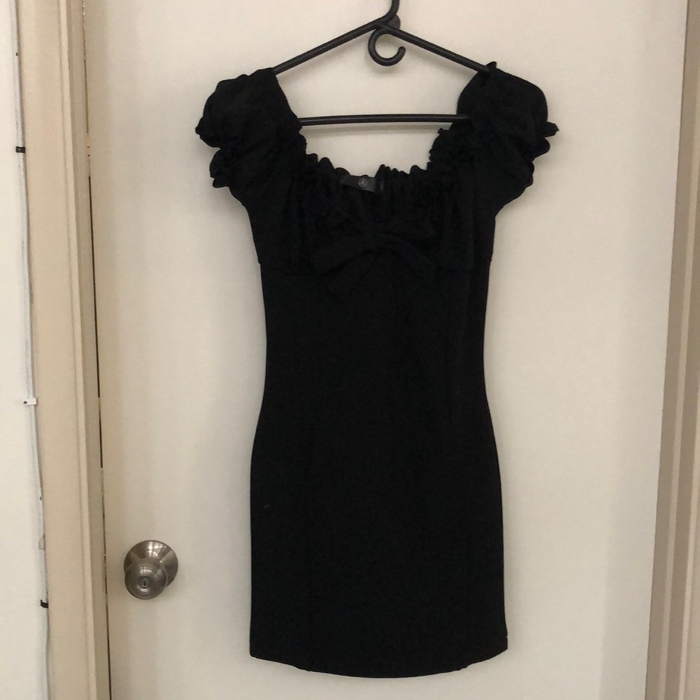 Black off shoulder dress